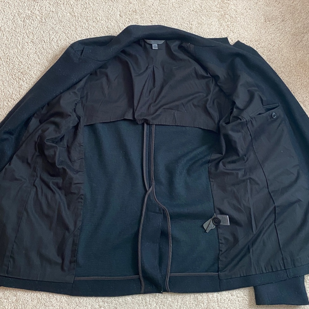 John Varvatos Men's Wool Blend Zip up Black Jacket Coat Size M EUC - Picture 8 of 16